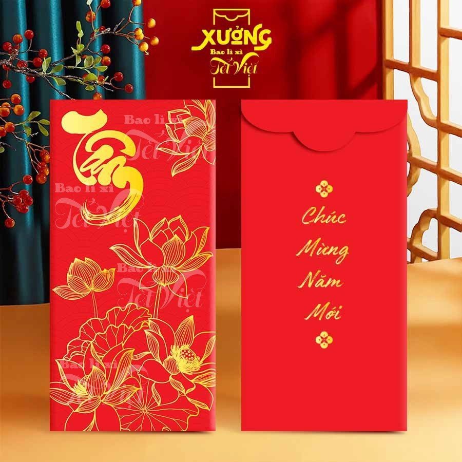 Bao Lì Xì 100 Cái TẾT ĐỎ Nhiều Mẫu Siêu Đẹp Lì Xì Tết 2024 Lì Xì Truyền Thống Bao Lì Xì Đỏ - BỐ KHỦNG LONG