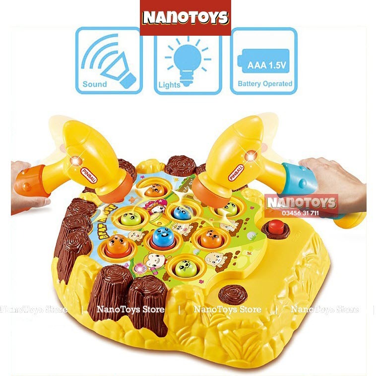 Đồ chơi đập chuột trẻ em nhiều mẫu, có nhạc và đèn siêu xinh - NANOTOYS STORE