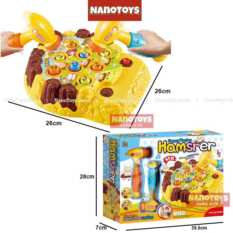 Đồ chơi đập chuột trẻ em nhiều mẫu, có nhạc và đèn siêu xinh - NANOTOYS STORE