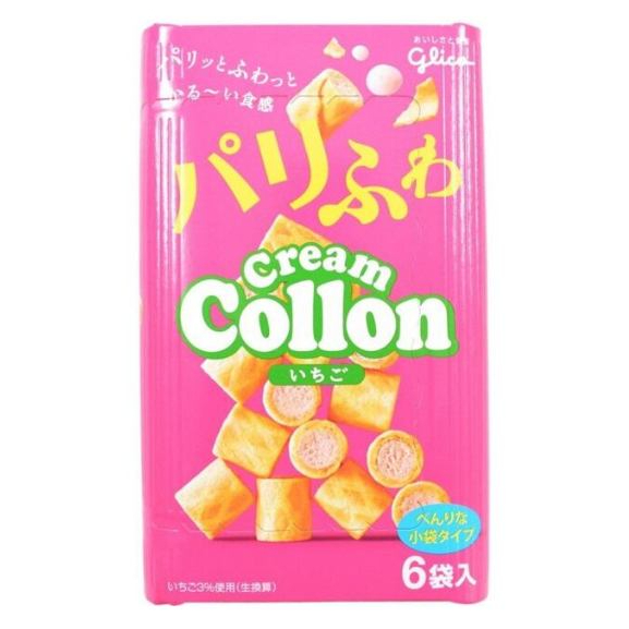 Bánh cuộn kem Glico Collon hộp 6 túi nhỏ  cho bé 12m+