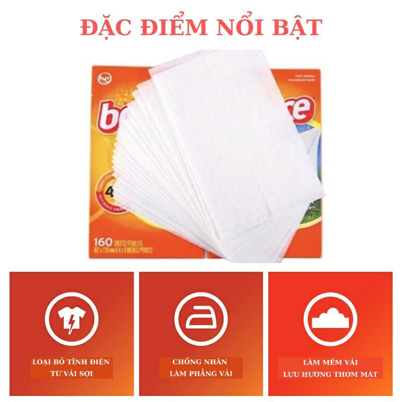 Quà Tặng - GIẤY THƠM QUẦN ÁO BOUNCE VÀ LÀM MỀM VẢI- Chính hãng Mỹ