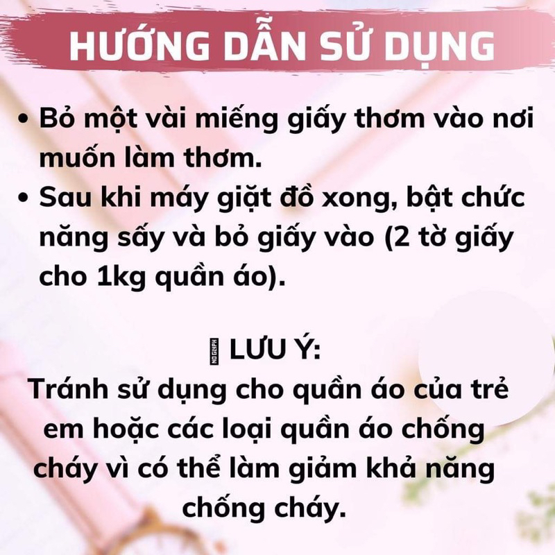Quà Tặng - GIẤY THƠM QUẦN ÁO BOUNCE VÀ LÀM MỀM VẢI- Chính hãng Mỹ