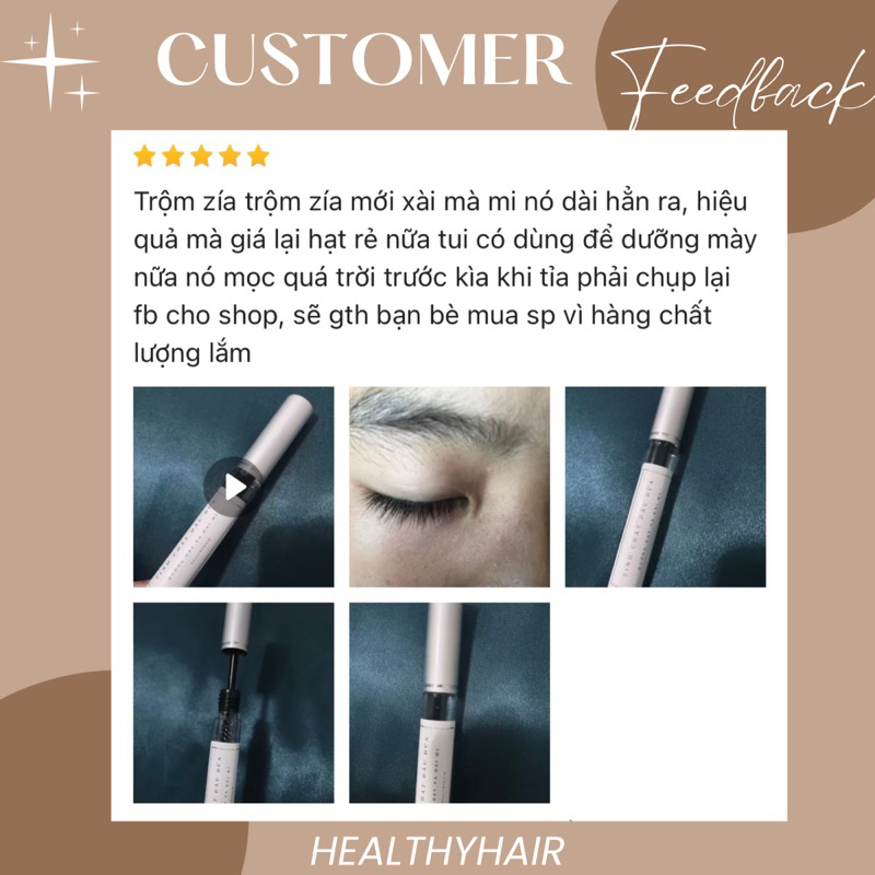 Dưỡng mi dầu dừa Healthy Hair 100% nguyên chất, giúp dưỡng mi dày và dài hơn 10ml