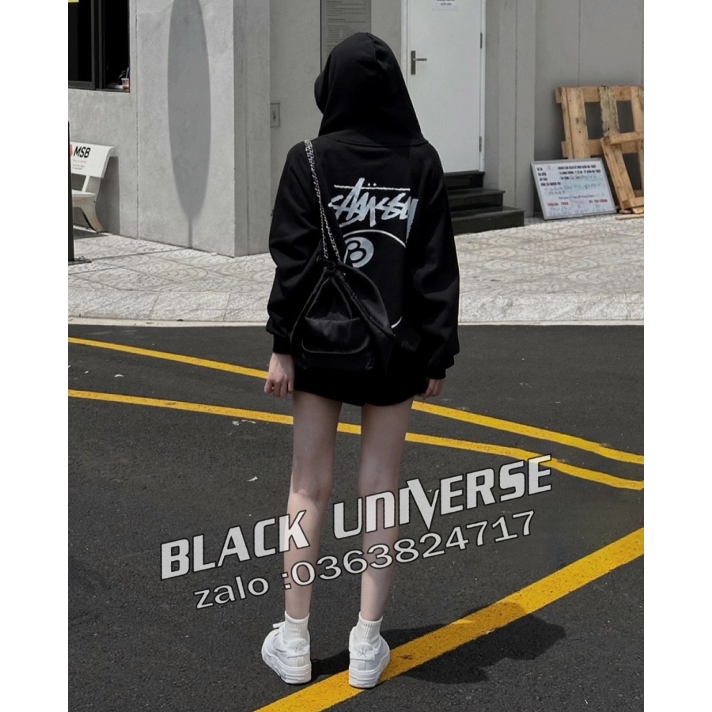 Áo HOODIE VIỀN stussy Ball 8 chất liệu nỉ bông cao cấp 100% cotton