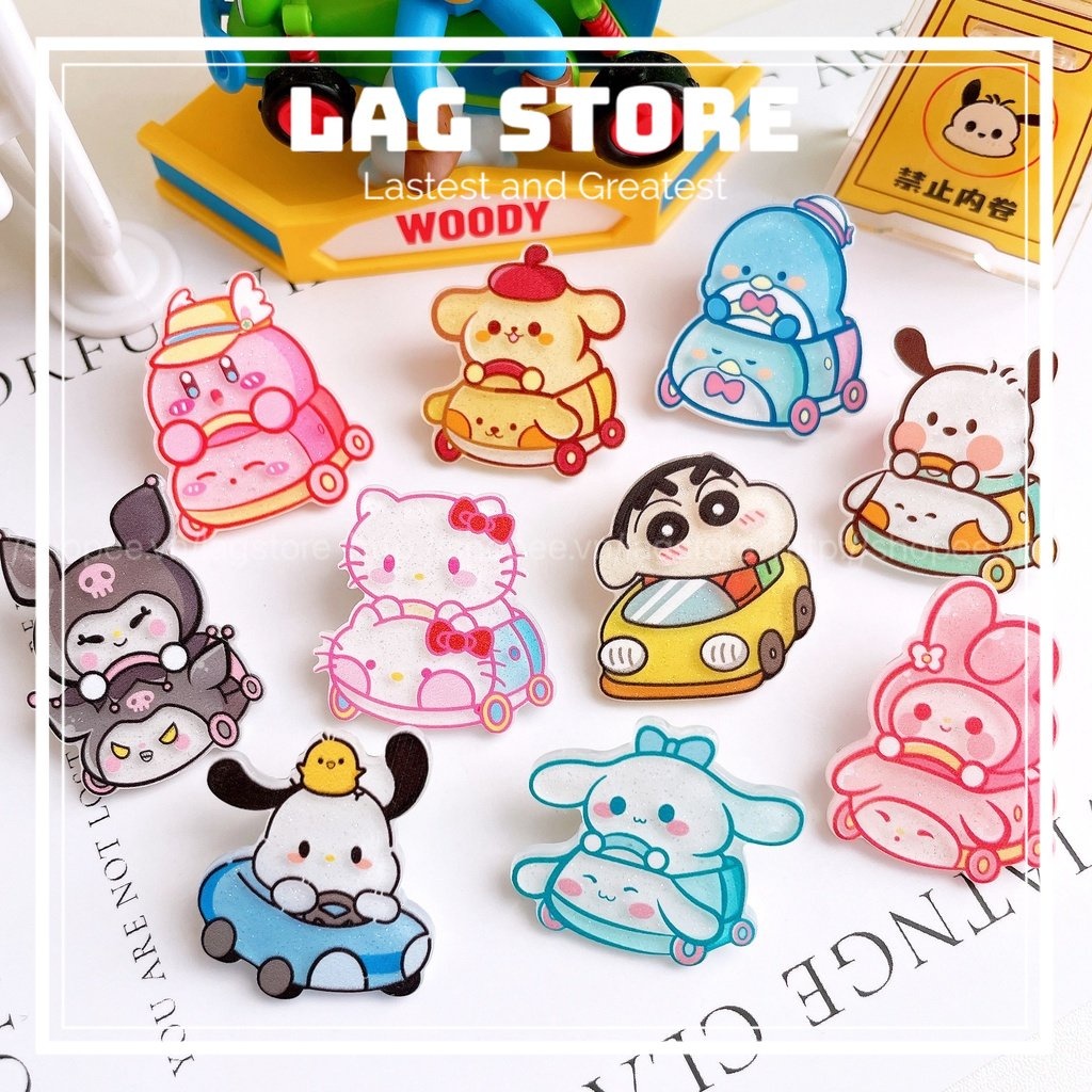 Charm Thẻ Trang Trí 1 Mặt Nhân Vật Hoạt Hình Siêu Cute Dễ Thương | Charm Làm Ping Cài Áo, Kẹp Tóc | LAG Store