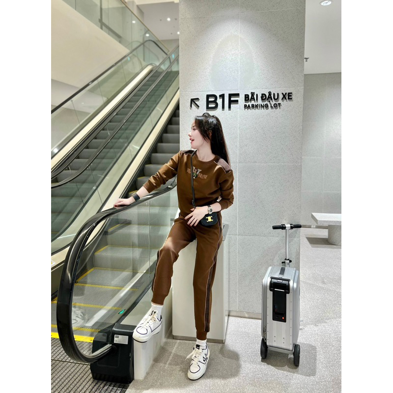 Bộ đồ nữ.sét thể thao thu đông đẹp cổ tròn dài tay đồ mặc nhà chất vải nỉ tăm hàng Quảng Châu đẹp,Size MLXL Tô Hoa shop