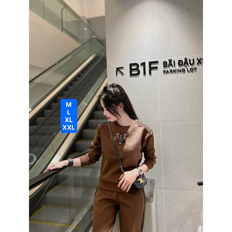 Bộ đồ nữ.sét thể thao thu đông đẹp cổ tròn dài tay đồ mặc nhà chất vải nỉ tăm hàng Quảng Châu đẹp,Size MLXL Tô Hoa shop