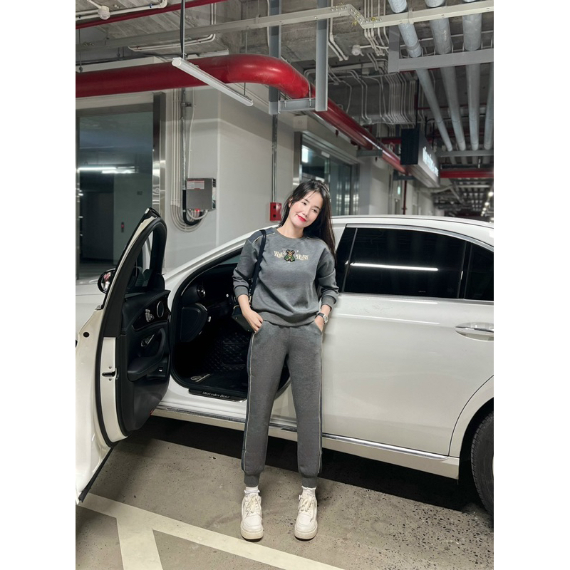 Bộ đồ nữ.sét thể thao thu đông đẹp cổ tròn dài tay đồ mặc nhà chất vải nỉ tăm hàng Quảng Châu đẹp,Size MLXL Tô Hoa shop