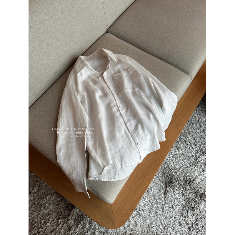 𝐎𝐥𝐢𝐯𝐞 𝐒𝐡𝐢𝐫𝐭𝐬 - Sơ Mi Linen Tưng Washed