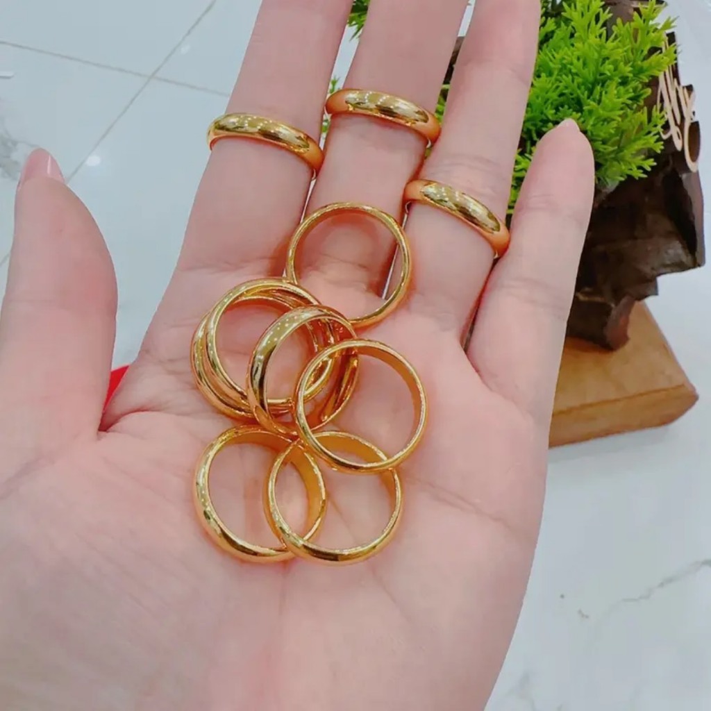 Nhẫn trơn 1 chỉ ki hiệu 9999 bền màu phù hợp nam và nữ quỳnh68