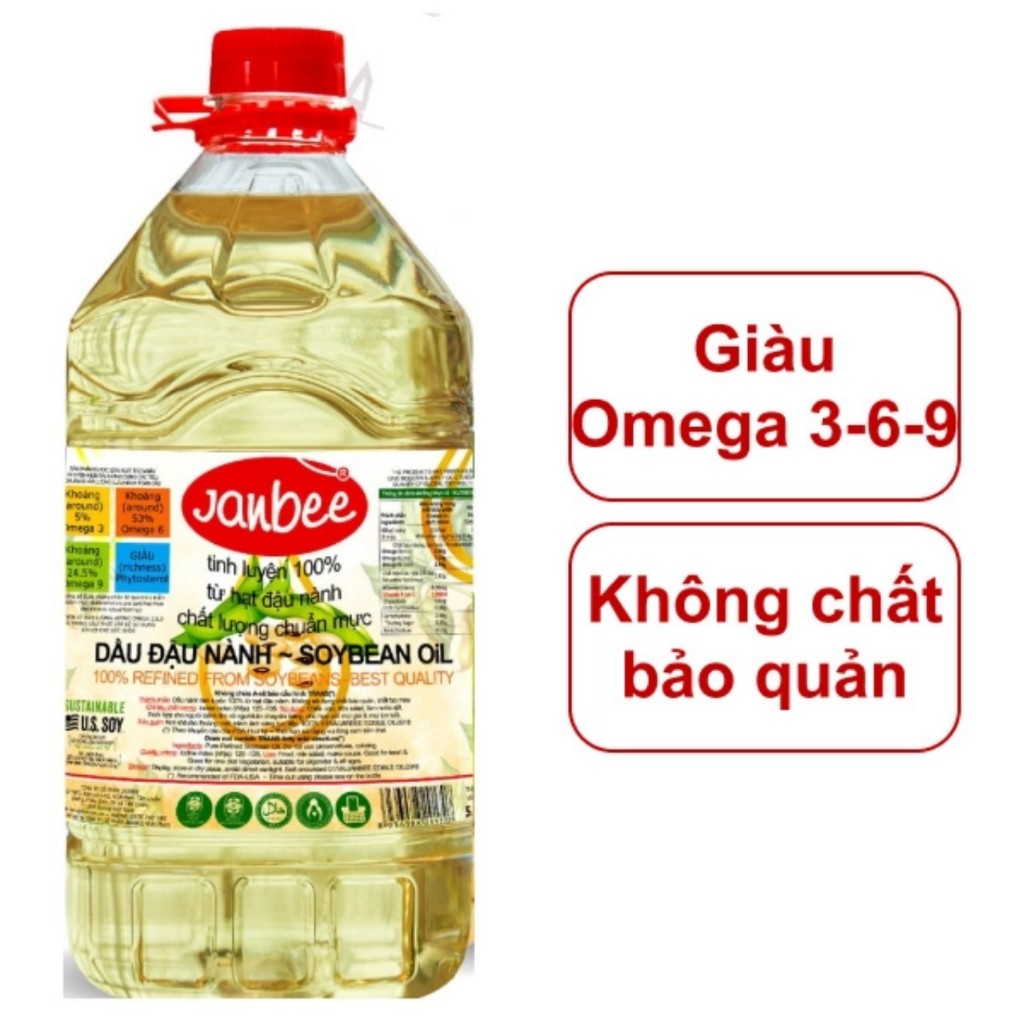 Dầu ăn Cái Lân 5 L / Dầu Đậu Nành