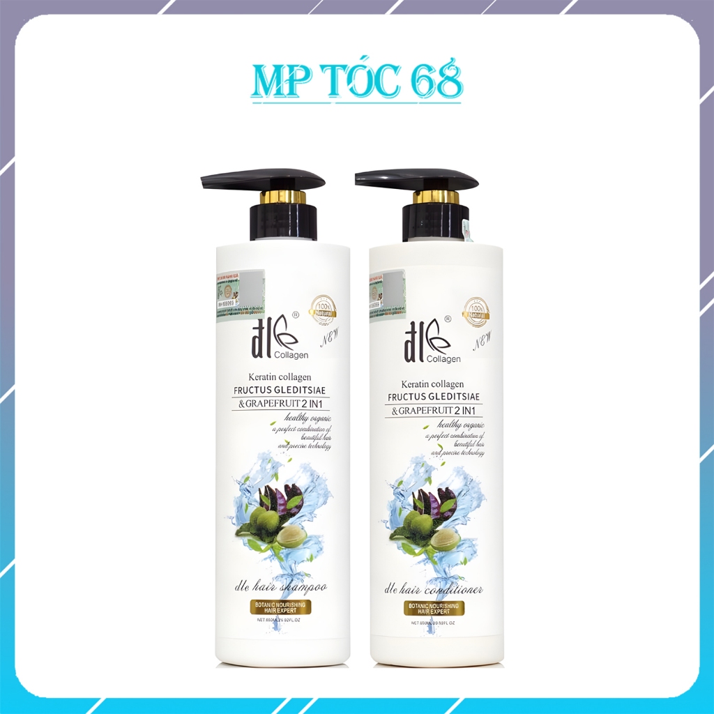Cặp Dầu Gội Xả Bưởi Bồ Kết DL Grapefruit 850ML Giảm Rụng Tóc, Phục Hồi Tóc Khô Xơ, Hư Tổn, Kích Thích - MPTOC68