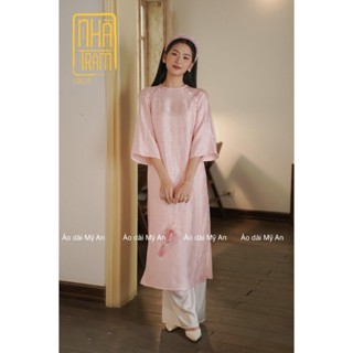 [XẢ KHO] Aó Dài Gấm Tơ Xuông Dáng Xưa Tay Loe Đính Cúc Bọc Diện Tết Du Xuân hot trend 2025, nữ, women dress