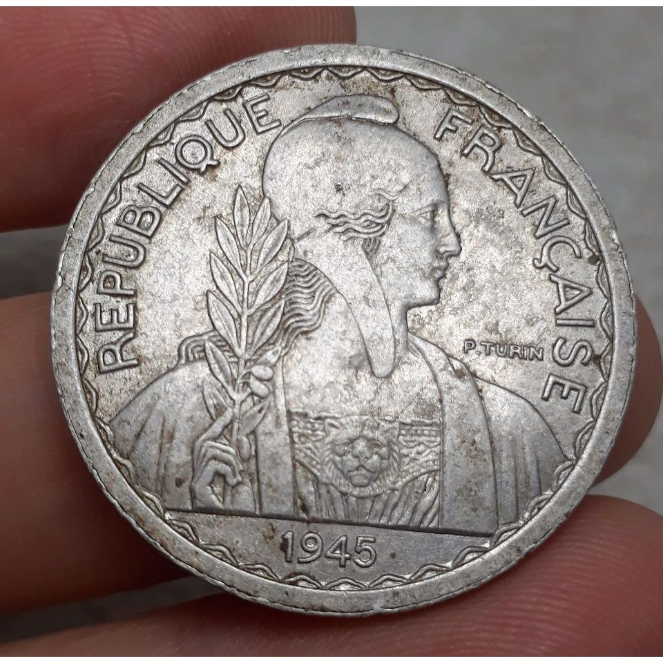 Xu Đông Dương - 20 cent 1945 còn sáng đẹp Mint (A)