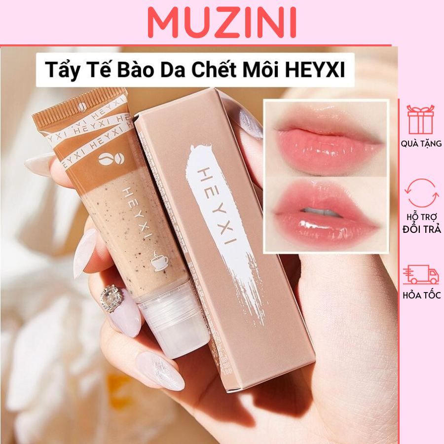 Tẩy Tế Bào Môi Hạt Cà Phê Hey.xi 15G Dưỡng Ẩm Cho Môi Tẳy Da Chết Môi Căng Bóng Mềm Mịn Bổ Sung Vit,amin E Muizini TTB01