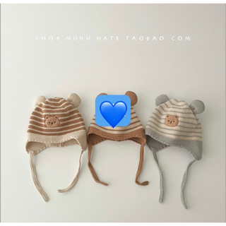 Mũ len tai gấu cho bé trai bé gái