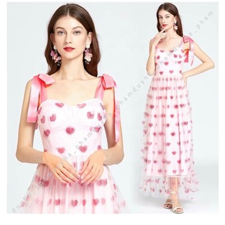 [XẢ HÀNG]✨VẢI LƯỚI TRÁI TIM NHŨ LẤP LÁNH - KHỔ 1m5✨