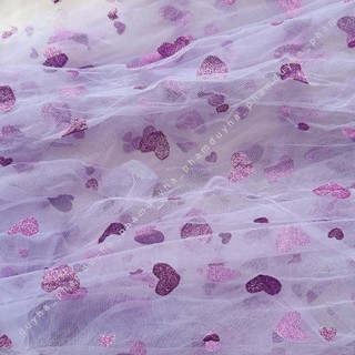 [XẢ HÀNG]✨VẢI LƯỚI TRÁI TIM NHŨ LẤP LÁNH - KHỔ 1m5✨