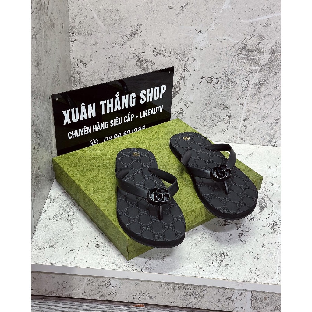 Dép kẹp G.C dép xỏ ngón tông nam gu.cci full box cao cấp - Dép nam vân chìm siêu cấp