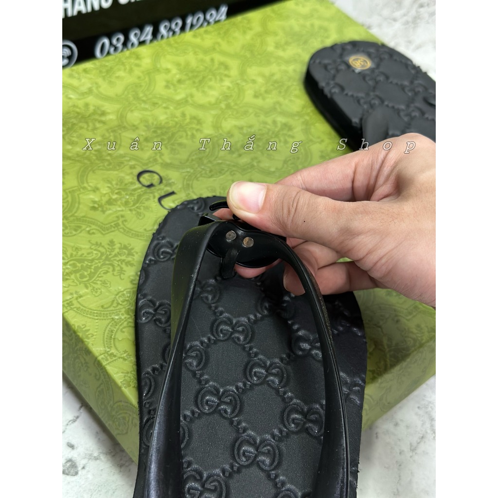 Dép kẹp G.C dép xỏ ngón tông nam gu.cci full box cao cấp - Dép nam vân chìm siêu cấp