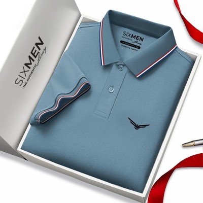 Áo polo nam cao cấp có cổ [Tặng Kèm Hộp Quà] SIXMEN 3RIM Eagle - Áo polo vải FeelMax thoáng mát