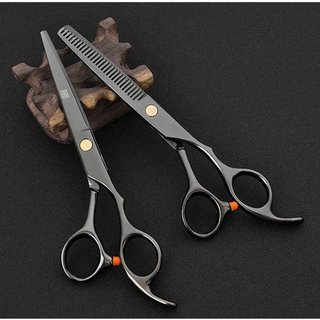 Bộ Kéo Cắt Tỉa Tóc Chuyên Nghiệp JAPAN 6 inch Màu Đen Sắc Bén An Toàn Dễ Sử Dụng
