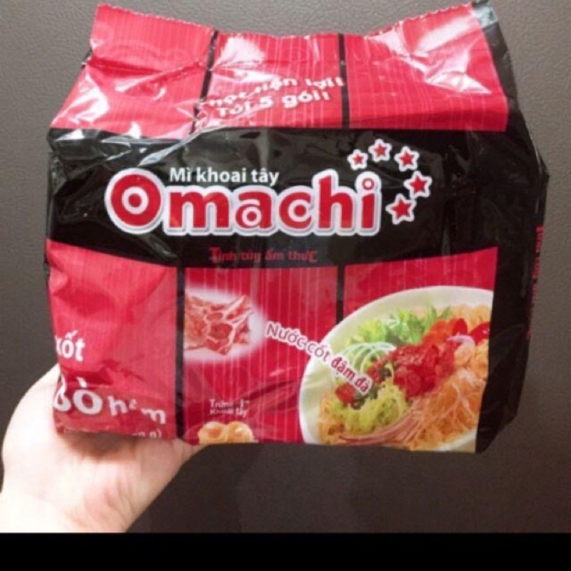 Combo 5 gói mì Omachi bò hầm