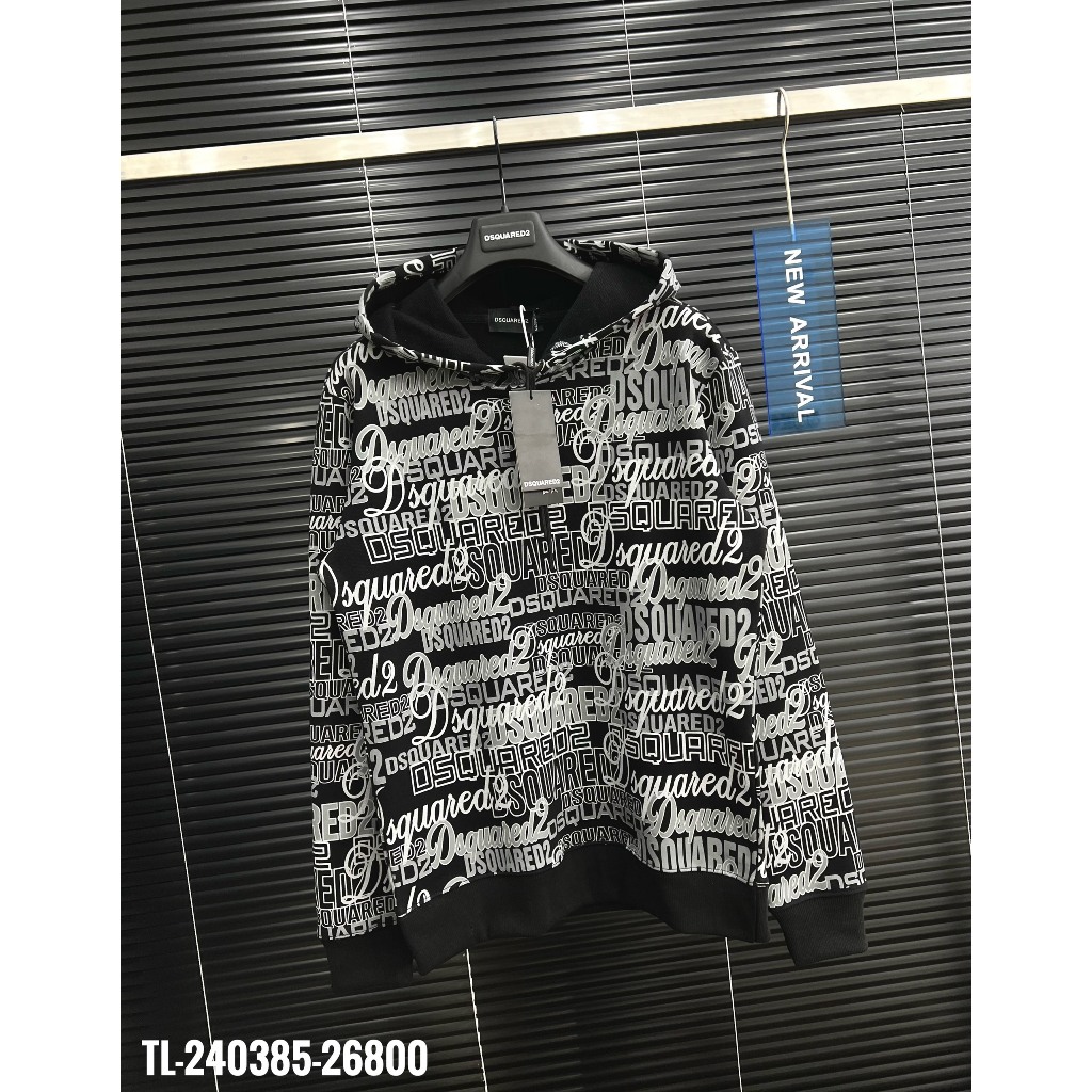 🔥Hot🔥Áo hoodie Dsquared2 họa tiết chữ thiết kế hot trend Nam nữ Thu Đông 2023