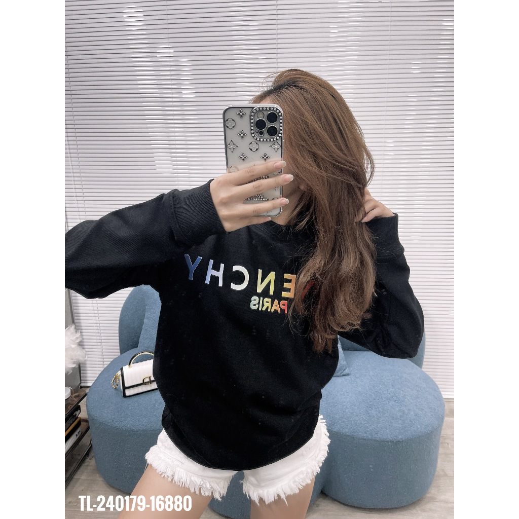 🔥Hot🔥Áo nỉ GVC in chữ màu thiết kế hot trend Nam Nữ Thu Đông 2023