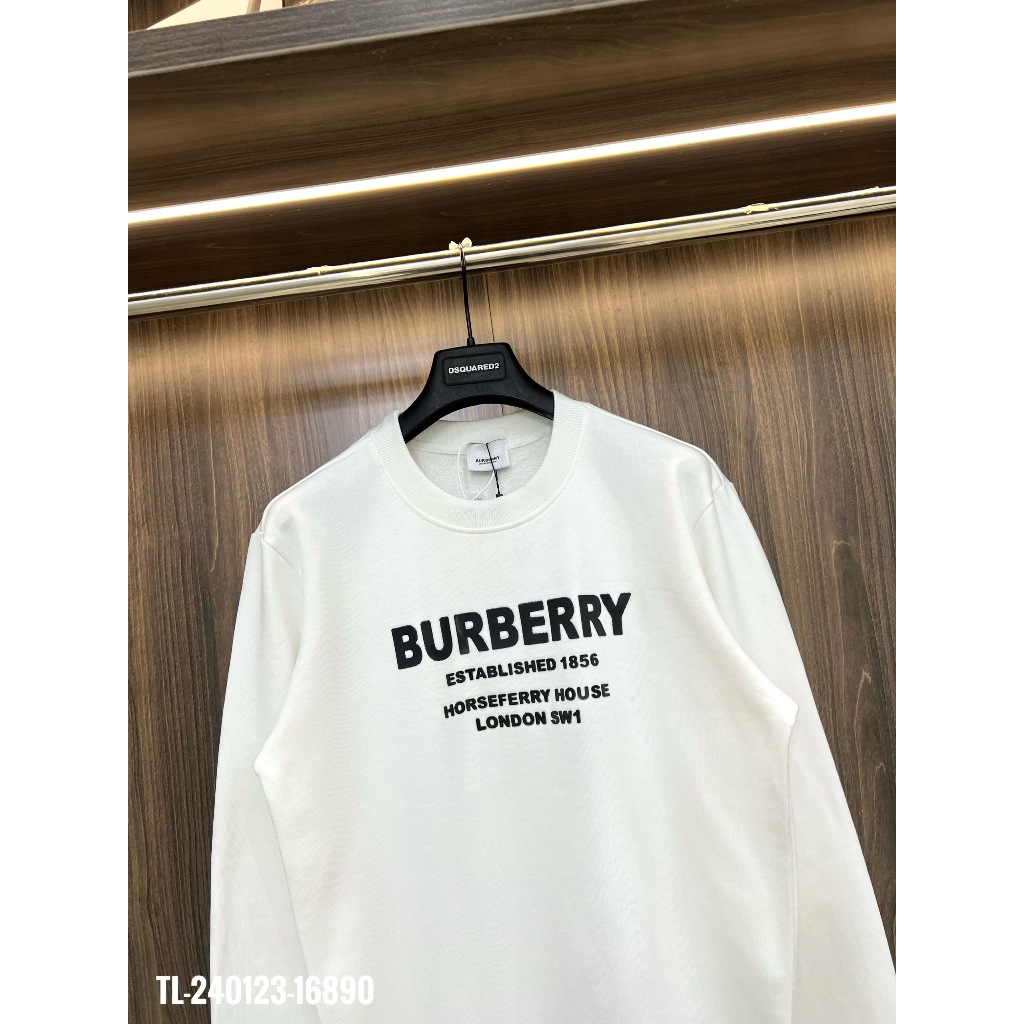 🔥Hot🔥Áo nỉ Burberry chữ cao su thiết kế hot trend Nam Nữ Thu Đông 2023