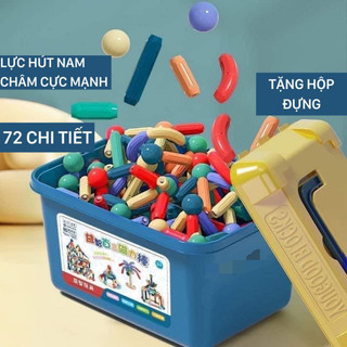  Bộ Xếp Hình Nam Châm 72 Chi Tiết Đồ Chơi Montessori Đồ chơi Giáo Dục  An toàn Thông minh Cho Bé