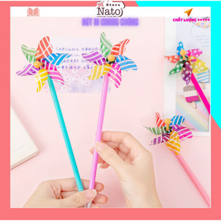 Bút bi mực xanh hình chiếc chong chóng siêu kute_2 in 1 giá rẻ