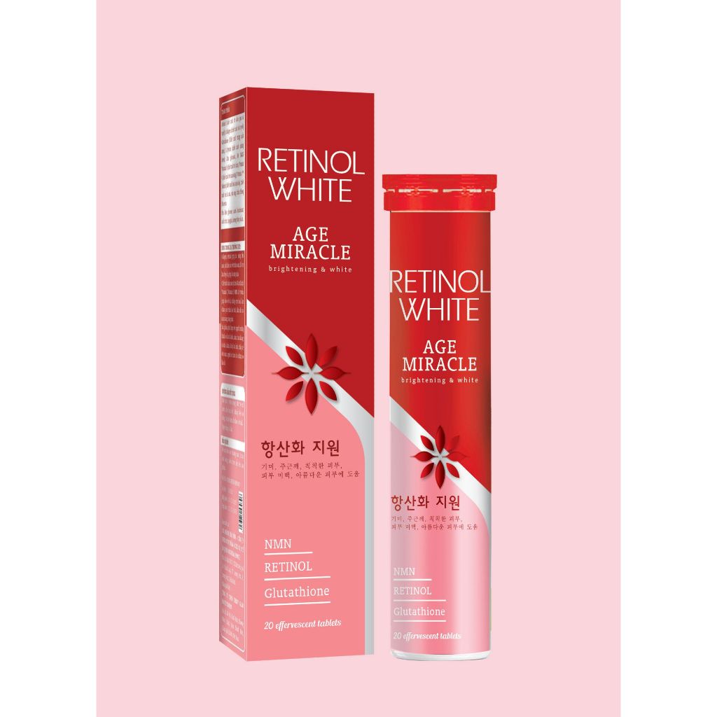 Viên sủi trắng da Retinol White bổ sung collagen & retinol giúp da căng mịn, giảm nám, mờ thâm