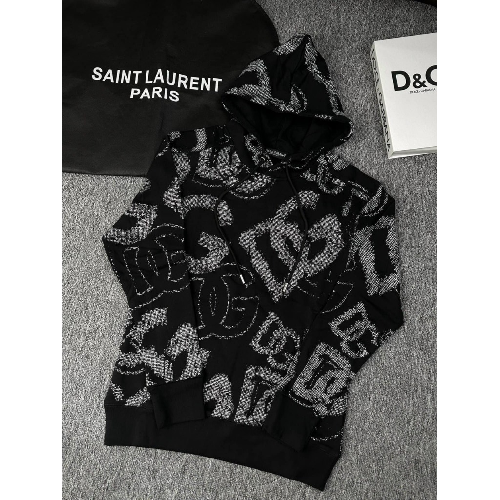 Áo Khoác Hoodie D.G In Logo Siêu Đẹp - Áo Hoodie  Nam Nữ D.G Nỉ Bông Cao Cấp