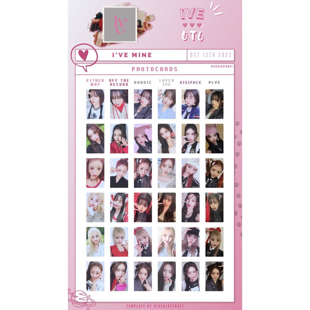 Bộ album ảnh IVE I’VE MINE có sẵn
