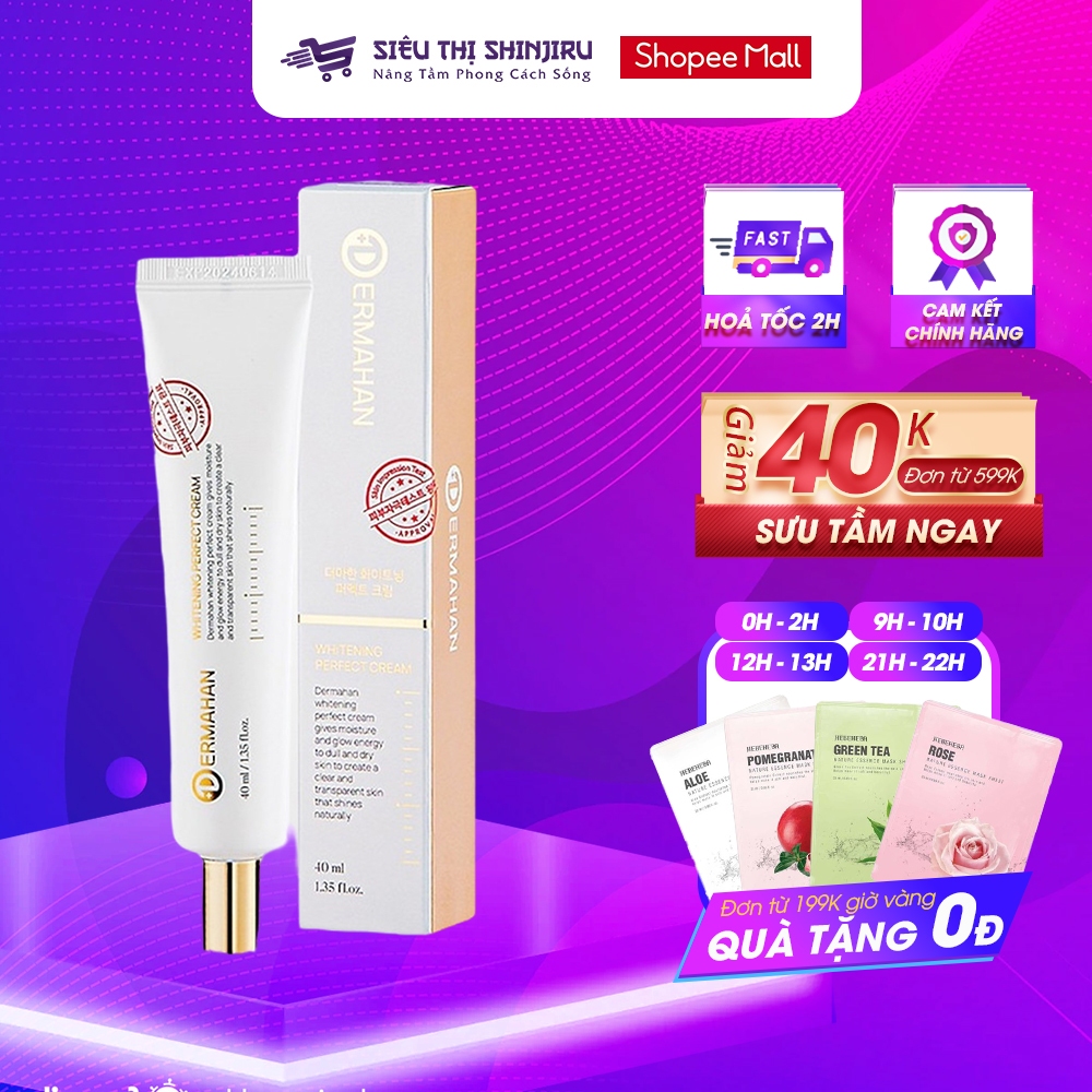 Kem Dưỡng Đa Năng 3 in 1 Dermahan Whitening Perfect Cream 40ml