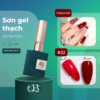 Sơn gel AS chai vuông sơn gel màu đỏ thạch 15ml