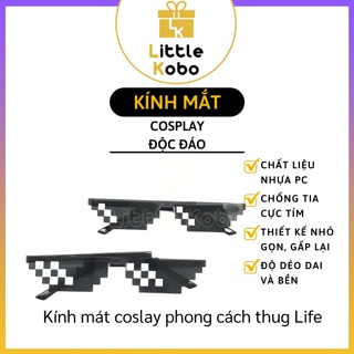 Kính Thug Life Siêu Ngầu Hot Trend Kính Mắt Mát Cosplay Phong Cách Nhựa