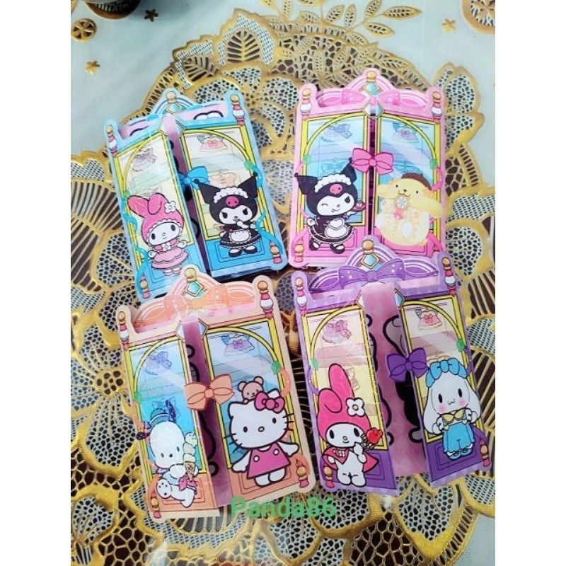 Vỉ 20 Tập Hình Dán Sticker Thay Đồ  4 nhân vật samrio kuromi hoạt hình Mẫu Mới