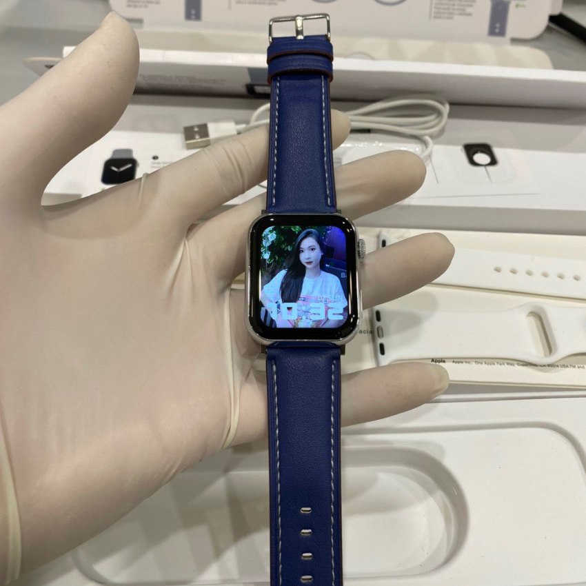 Đồng hồ thông minh smart watch 8 logo tao' bản viền thép, full box đầy đủ chức năng, màn hình tràn viền, pin trâu 72 giờ