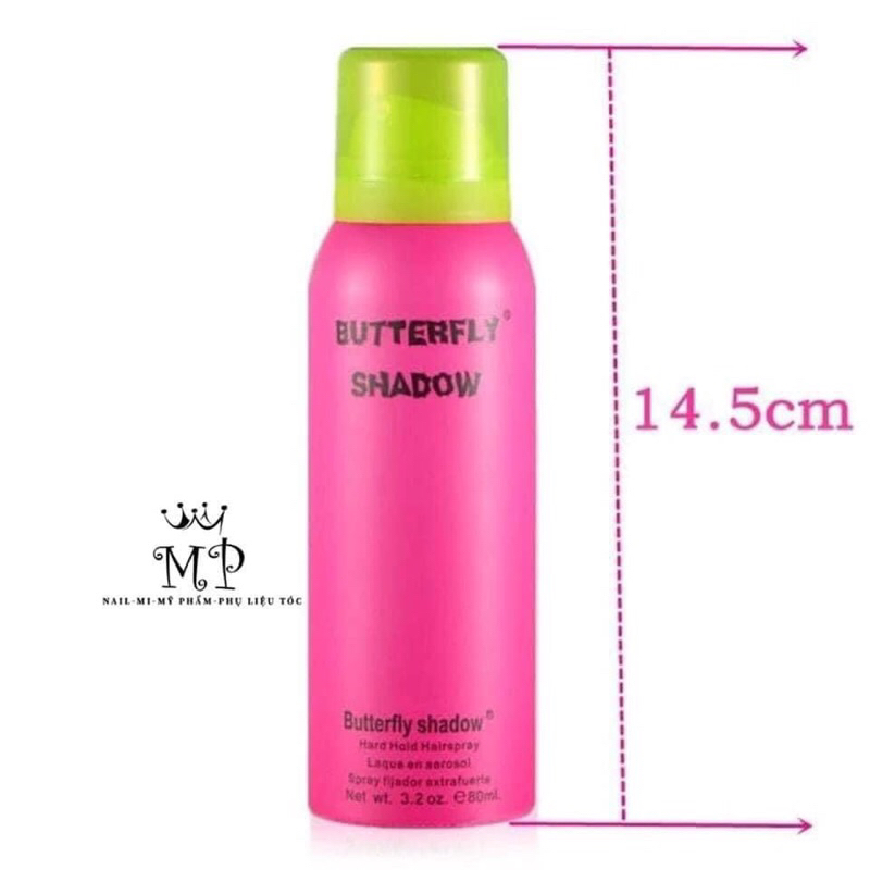 Keo-Gôm Xịt Tóc Butterfly Hồng)