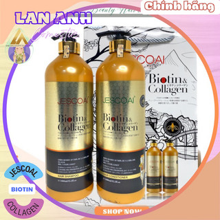 Dầu Gội Xả Biotin Collagen Hương Mật Ong 1000ml Dầu Gội Biotin Nhật Bản  Phục Hồi Tóc Hư Tổn Chống Rụng Kích Thích Mọc