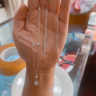 khuyên rốn bạc có chuỗi dây đeo eo