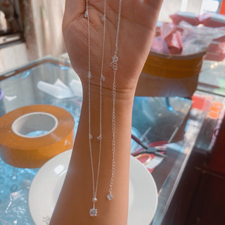 khuyên rốn bạc có chuỗi dây đeo eo