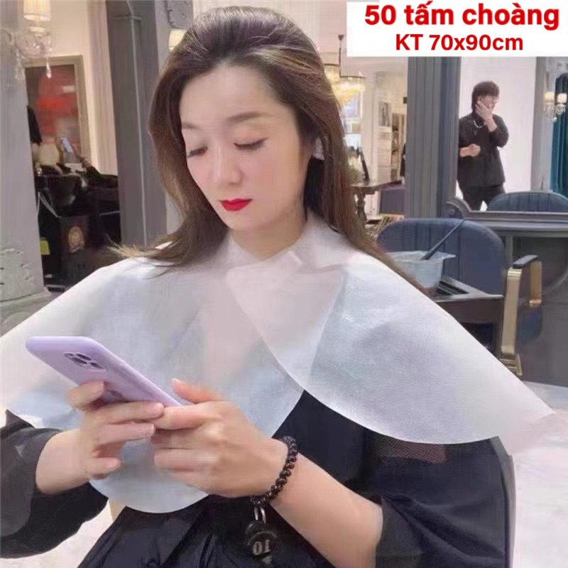 ❌RẺ NHẤT❌ Bịch 200 cái Áo choàng nhuộm tóc nilon, bạt choàng nilon làm tóc uốn, ép kích thước 60x90cm