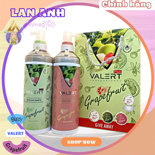 Bộ Dầu Gội Xả bưởi Grapefruit VALERT 850ml Dầu gội bưởi Valert Chống rụng tóc Dầu gội bưởi kích thích mọc tóc