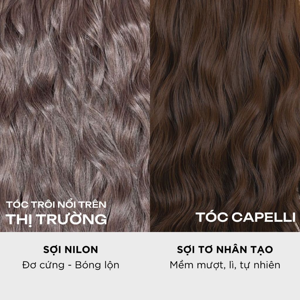 Tóc Kẹp U CAPELLI Xoăn Sóng Trục 45cm