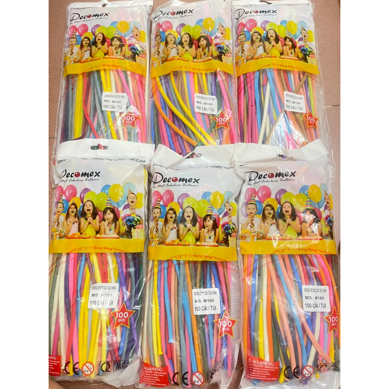 Bóng dài giun Bk 160 tạo hình Thái Lan mix màu chính hãng