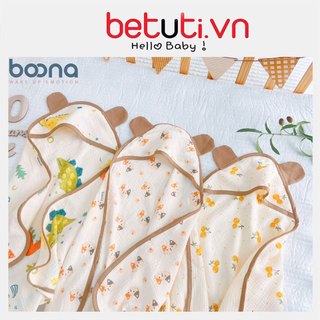 Chăn ủ, ủ choàng xô 4 lớp có đai Muslin Boona đa năng cho bé betuti