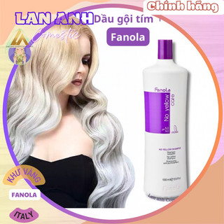 Dầu gội khử Vàng Fanola 1000ml Hàng chuẩn đậm đặc Ý Dầu gội tím khử vàng dành cho tóc tẩy dầu gội giữ màu tóc nhuộm